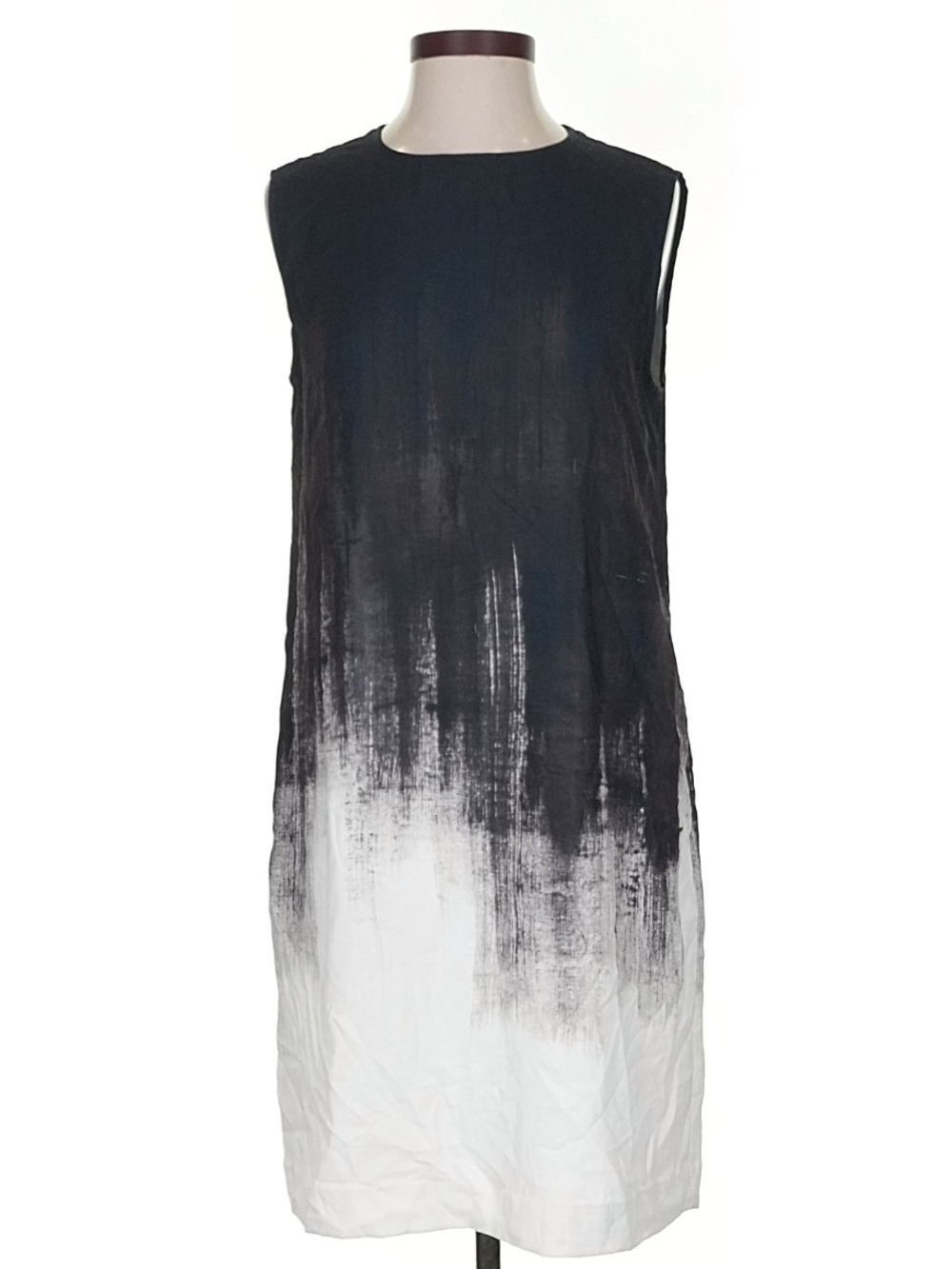 Vince Black to White Ombre Sleeveless Swim Coverup
